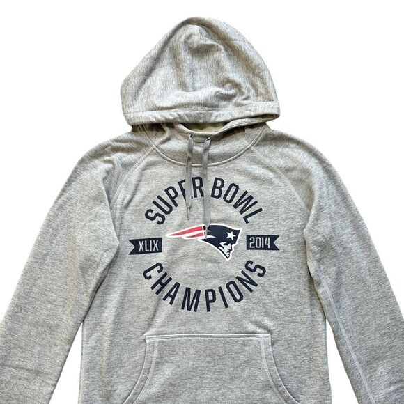 🔃Nike New England Patriots Gray Long Sleeve Hoodie Sweatshirt - Picture 3 of 7